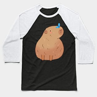 Capybara and butterfly Baseball T-Shirt